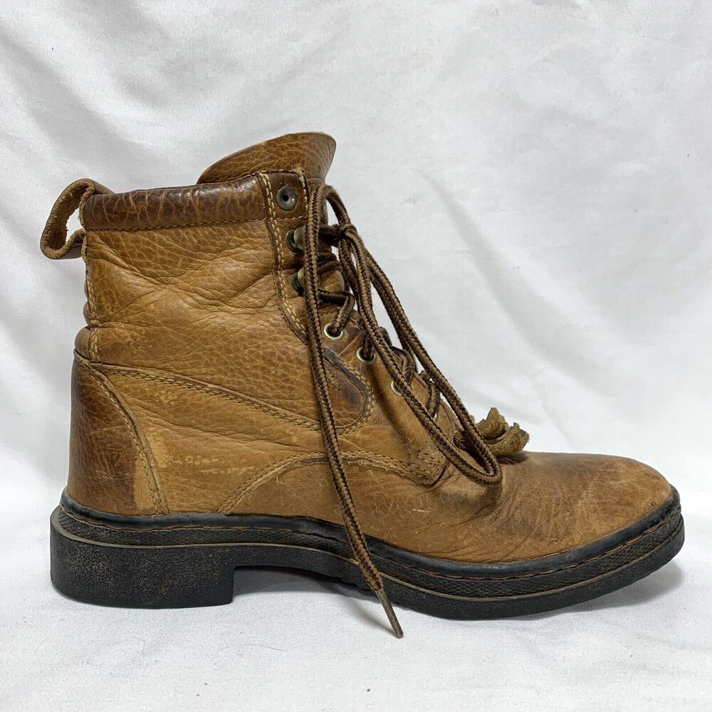 Justin Women’s Size 6B Brown Leather Kiltie Riding Roper Boots Oil-Resistant - Picture 5 of 13